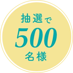 抽選で500名様